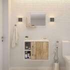 Conjunto Para Banheiro Gabinete E Espelheira Soft 600 Branco