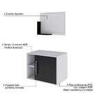 Conjunto Para Banheiro Gabinete E Espelheira Soft 600 Branco