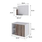 Conjunto Para Banheiro Gabinete E Espelheira Soft 600 Branco