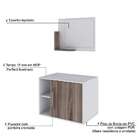 Conjunto Para Banheiro Gabinete E Espelheira Soft 600 Branco