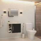 Conjunto Para Banheiro Gabinete E Espelheira Soft 600 Snow E