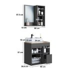 Conjunto Para Banheiro Gabinete Suspenso 60cm Com Cuba E Espe