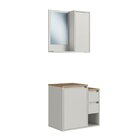 Conjunto Para Banheiro Gabinete Suspenso 60cm Com Espelheira
