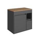 Conjunto Para Banheiro Gabinete Suspenso 60cm Com Espelheira