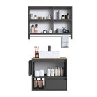 Conjunto Para Banheiro Gabinete Suspenso 60cm Com Toalheiro C