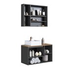 Conjunto Para Banheiro Gabinete Suspenso 80cm Com Cuba E Espe