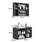 Conjunto Para Banheiro Gabinete Suspenso 80cm Com Cuba E Espe