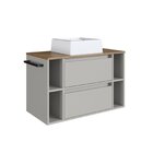 Conjunto Para Banheiro Gabinete Suspenso 80cm Com Cuba Espelh