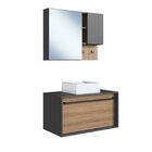 Conjunto Para Banheiro Gabinete Suspenso 80cm Com Puxador Toa