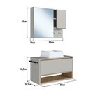 Conjunto Para Banheiro Gabinete Suspenso 80cm Com Toalheiro C