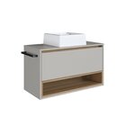 Conjunto Para Banheiro Gabinete Suspenso 80cm Com Toalheiro C