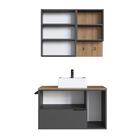 Conjunto Para Banheiro Gabinete Suspenso 80cm Com Toalheiro C