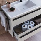 Conjunto Para Banheiro Gabinete Suspenso 80cm Com Toalheiro L