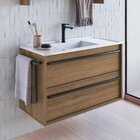 Conjunto Para Banheiro Gabinete Suspenso 80cm Com Toalheiro L