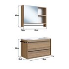 Conjunto Para Banheiro Gabinete Suspenso 80cm Com Toalheiro L