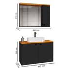 Conjunto Para Banheiro Gabinete Suspenso Com Cuba E Espelheir