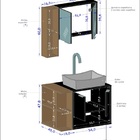 Conjunto Para Banheiro Ibiza Branco/naturalle - Bechara Móveis