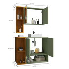 Conjunto Para Banheiro Ibiza Ii Pistache/naturalle - Bechara