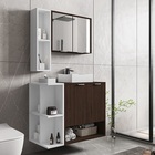 Conjunto Para Banheiro Ibiza Nogal/branco - Bechara Móveis