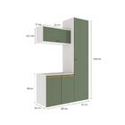 Conjunto Para Banheiro Kappesberg Celeste 3 Peças Branco/verd