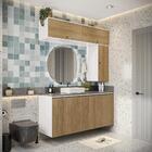 Conjunto Para Banheiro Kappesberg Celeste 7 Peças Branco/nogu