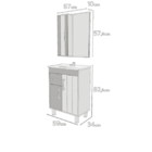 Conjunto Para Banheiro Kit Lisboa 60cm