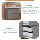 Conjunto Para Banheiro Lavatório Em Porcelanato Com Cuba Escu