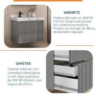 Conjunto Para Banheiro Lavatório Em Porcelanato Com Cuba Escu