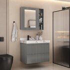 Conjunto Para Banheiro Lavatório Em Porcelanato Com Cuba Escu