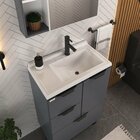 Conjunto Para Banheiro Luiza 60 Com Pés - Fabribam Chumbo