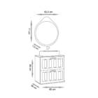Conjunto Para Banheiro Milena 60 Suspenso Espelho Gota - Fabr