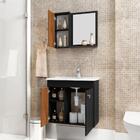 Conjunto Para Banheiro Monaco Preto Fosco Ripado