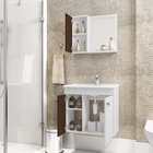 Conjunto Para Banheiro Munique Branco Nogal - Bechara Móveis