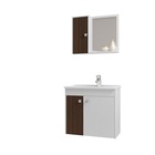 Conjunto Para Banheiro Munique Branco Nogal - Bechara Móveis