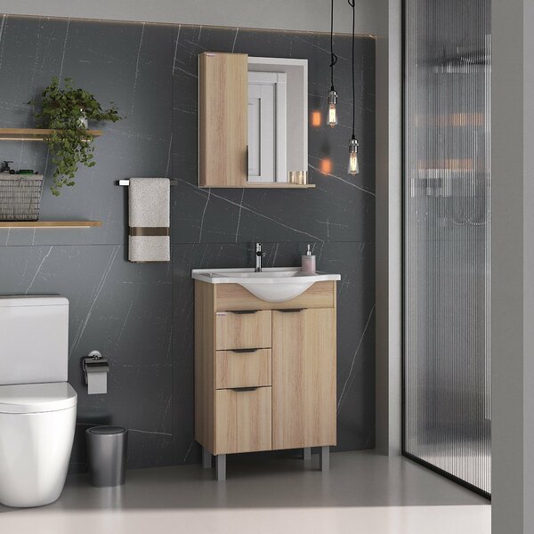 Conjunto Para Banheiro New Crystal 60 Com Pés - Fabribam Carv