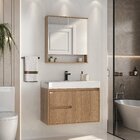 Conjunto Para Banheiro Nicole 80 Suspenso Lavatório E Espelhe