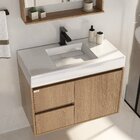 Conjunto Para Banheiro Nicole 80 Suspenso Lavatório E Espelhe