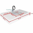 Conjunto Para Banheiro Nicole 80 Suspenso Lavatório E Espelhe