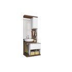 Conjunto Para Banheiro Paris  Branco/amêndoa