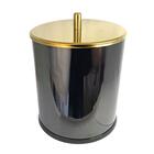 Conjunto Para Banheiro Preto Brilhante E Dourado By Fineza