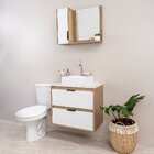 Conjunto Para Banheiro Retangular 2 Portas 1 Gaveta Cnj3055 B