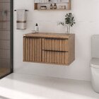 Conjunto Para Banheiro Ripado Cecília 78 Cm Com Painel E Espe