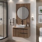 Conjunto Para Banheiro Ripado Cecília 78 Cm Com Painel E Espe