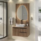 Conjunto Para Banheiro Ripado Cecília 78 Cm Com Painel E Espe