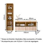 Conjunto Para Banheiro Sem Tampo Mdf Kali Cj15 Nicioli