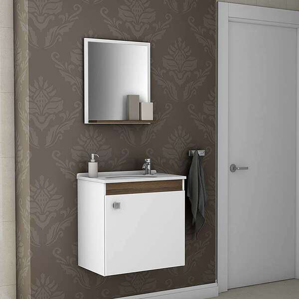 Conjunto Para Banheiro Siena - Bechara - Branco / Avela