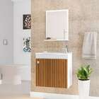 Conjunto Para Banheiro Siena Branco E Marrom