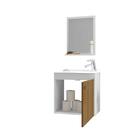 Conjunto Para Banheiro Siena Branco E Marrom