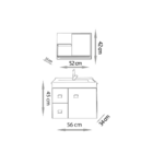 Conjunto Para Banheiro Smart 60 Suspenso - Fabribam Branco/ca