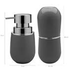 Conjunto Para Banheiro Suporte Escovas Dispenser Saboneteira